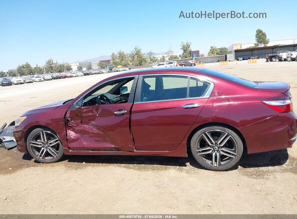 1HGCR2F53HA115717 2017 HONDA ACCORD Burgundy 