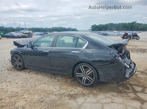 1HGCR2F53HA165307 2017 HONDA ACCORD Black Tył lewy