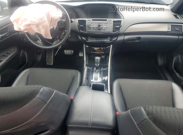 1HGCR2F53HA165307 2017 HONDA ACCORD Black Widok deski rozdzielczej