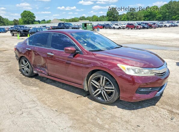 1HGCR2F53HA226414 2017 HONDA ACCORD Burgundy Przód prawy
