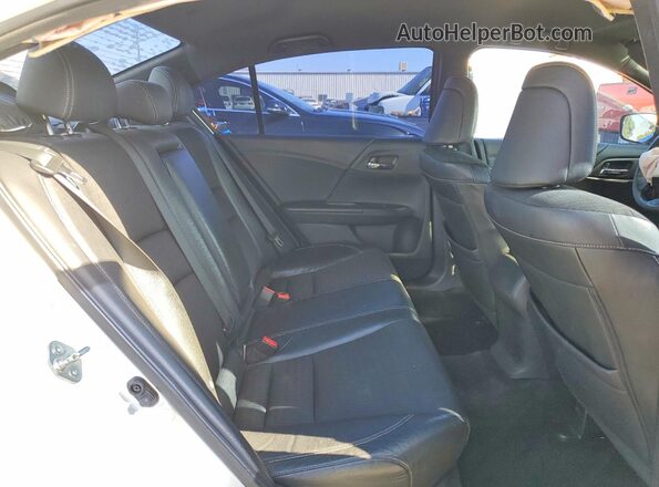1HGCR2F54GA019657 2016 HONDA ACCORD Белый Вид задних сидений