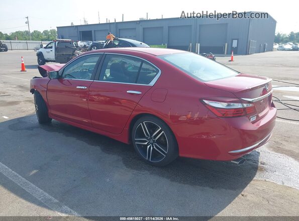 1HGCR2F54GA027077 2016 HONDA ACCORD Red უკანა მარცხენა