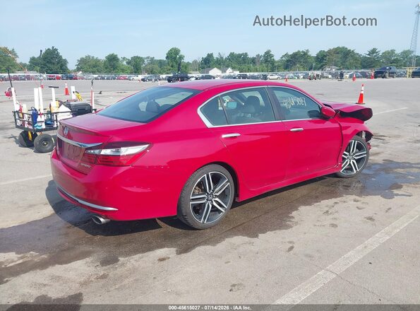 1HGCR2F54GA027077 2016 HONDA ACCORD Red უკანა მარჯვენა