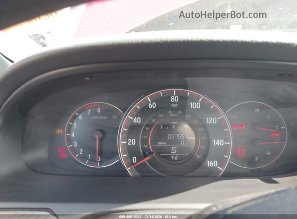 1HGCR2F54GA027077 2016 HONDA ACCORD Red უკანა სავარძლების ხედი