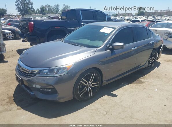 1HGCR2F54GA095332 2016 HONDA ACCORD Gray Przód lewy