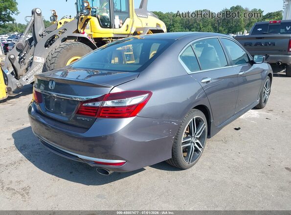 1HGCR2F54GA104496 2016 HONDA ACCORD Gray Rear right