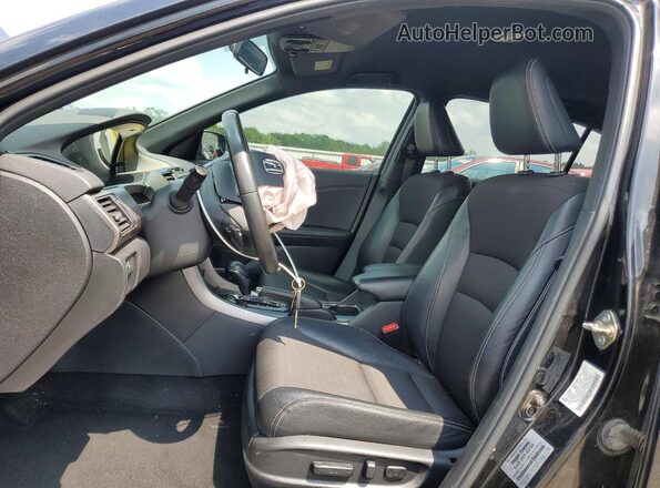 1HGCR2F54HA005646 2017 HONDA ACCORD Black Вид салону спереду