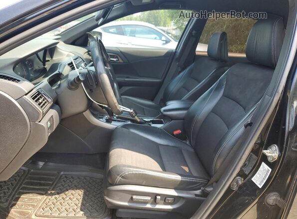1HGCR2F54HA125494 2017 HONDA ACCORD Black წინა სალონის ხედი
