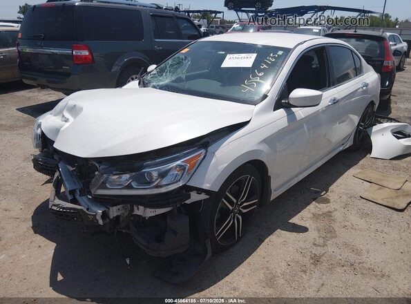 1HGCR2F54HA187266 2017 HONDA ACCORD Белый Передняя левая четверть
