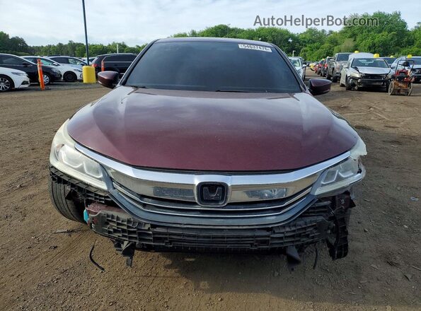 1HGCR2F54HA308278 2017 HONDA ACCORD Maroon Widok z przodu