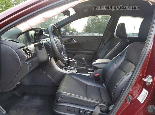 1HGCR2F54HA308278 2017 HONDA ACCORD Maroon Widok wnętrza z przodu