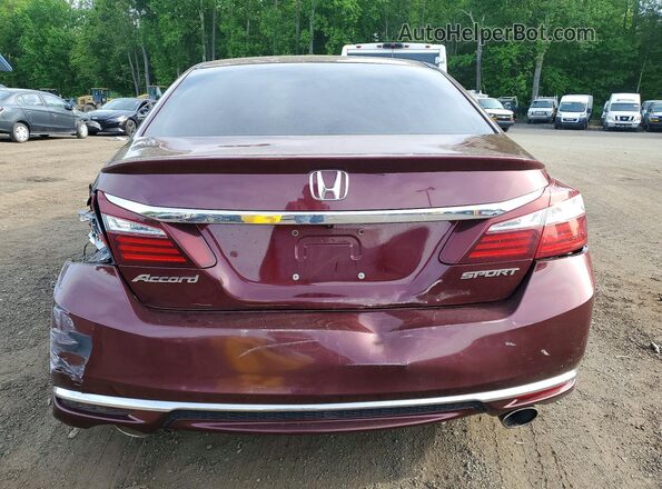 1HGCR2F54HA308278 2017 HONDA ACCORD Maroon Widok z tyłu