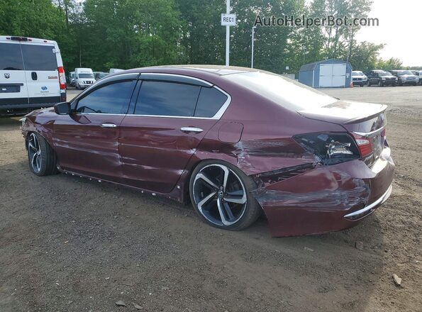 1HGCR2F54HA308278 2017 HONDA ACCORD Maroon Tył lewy