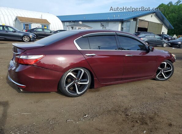 1HGCR2F54HA308278 2017 HONDA ACCORD Maroon Tył prawy