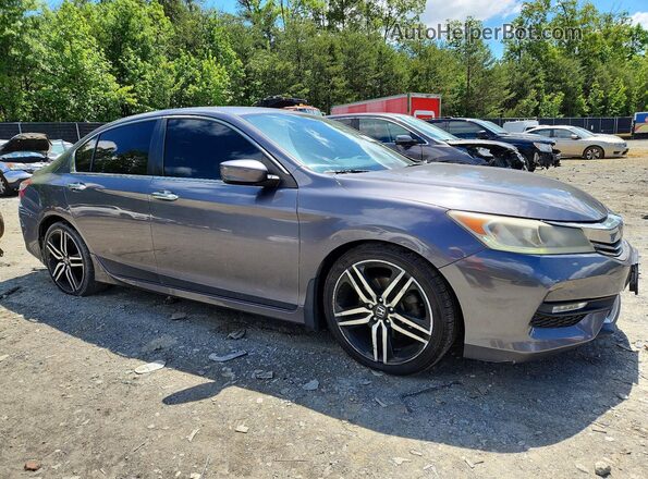1HGCR2F55GA058502 2016 HONDA ACCORD Gray Przód prawy