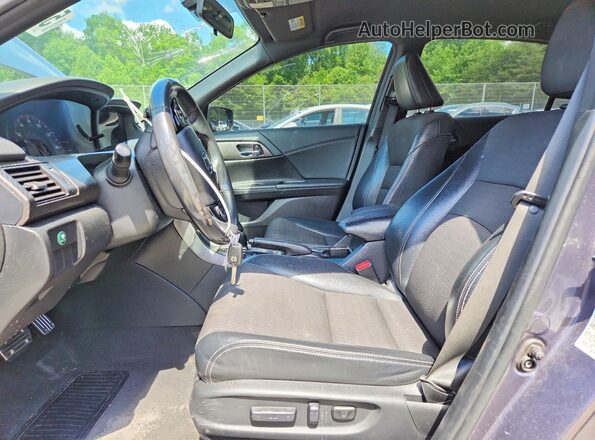 1HGCR2F55GA058502 2016 HONDA ACCORD Gray Widok wnętrza z przodu