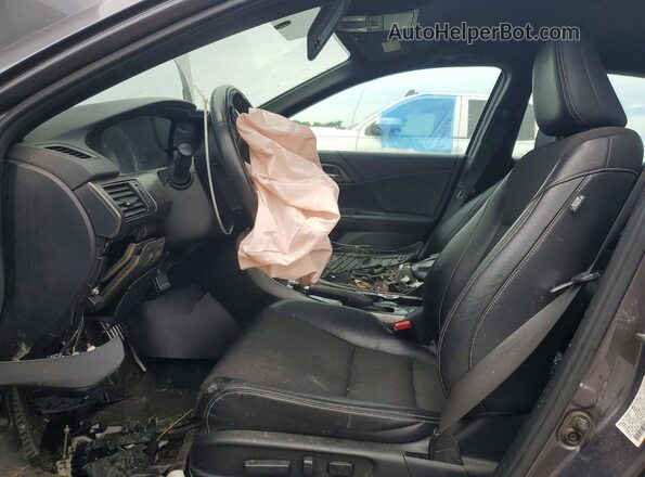 1HGCR2F55HA012895 2017 HONDA ACCORD Gray Вид салону спереду