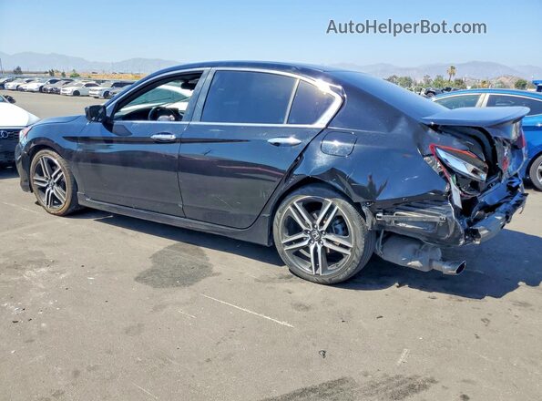 1HGCR2F55HA052359 2017 HONDA ACCORD Black Задня ліва чверть