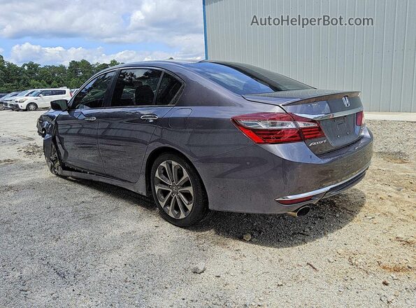 1HGCR2F55HA163610 2017 HONDA ACCORD Gray Rear left