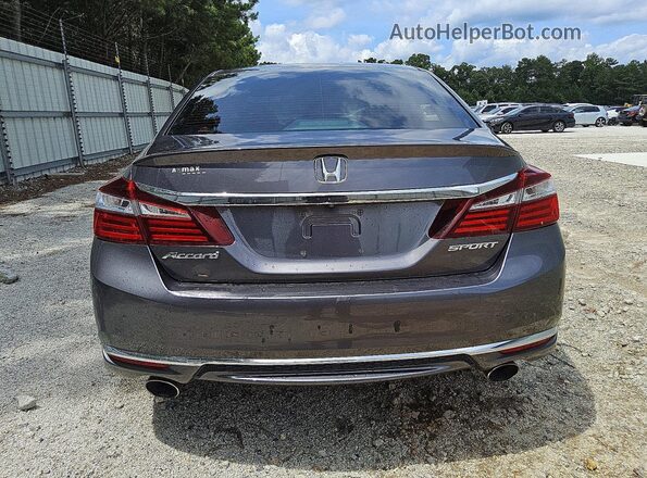 1HGCR2F55HA163610 2017 HONDA ACCORD Gray Rear view