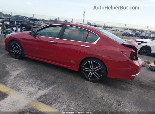 1HGCR2F55HA231923 2017 HONDA ACCORD Красный Задняя левая четверть