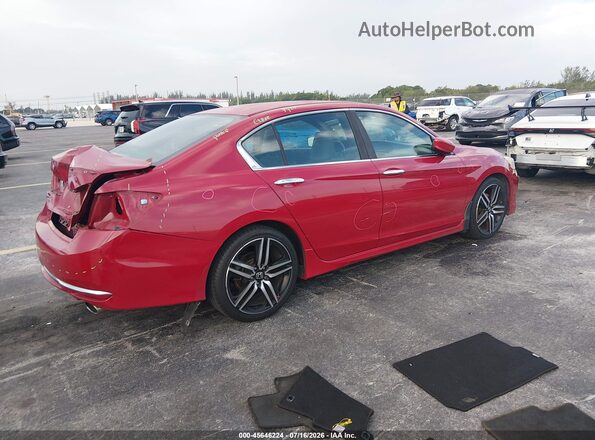 1HGCR2F55HA231923 2017 HONDA ACCORD Красный Задняя правая четверть