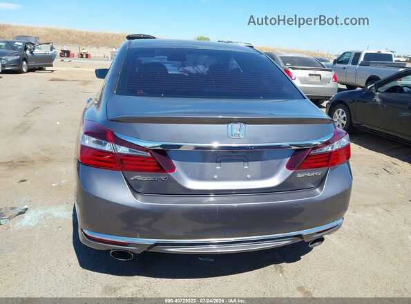 1HGCR2F56GA054586 2016 HONDA ACCORD Gray 
