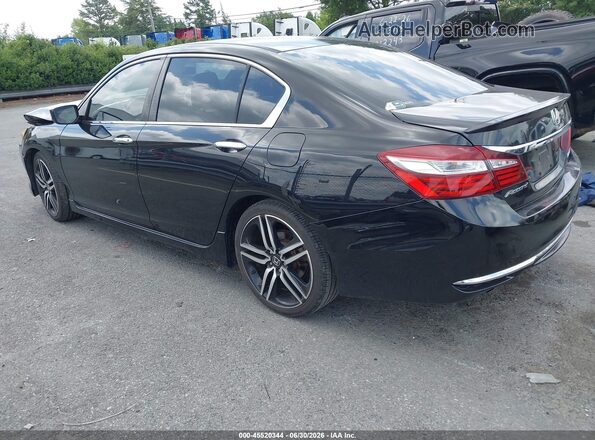 1HGCR2F56GA070870 2016 HONDA ACCORD Black Tył lewy