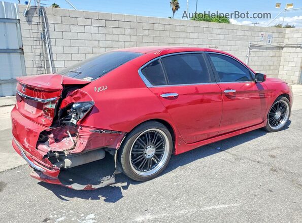 1HGCR2F56GA096580 2016 HONDA ACCORD Red Задня права чверть