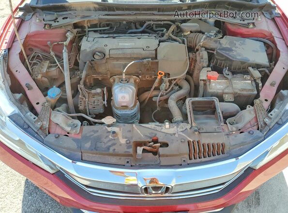 1HGCR2F56GA096580 2016 HONDA ACCORD Red Вид задньої частини салону