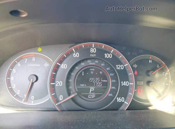 1HGCR2F56GA096580 2016 HONDA ACCORD Red Вид щитка приладів
