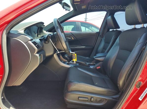 1HGCR2F56GA096580 2016 HONDA ACCORD Red Вид салону спереду