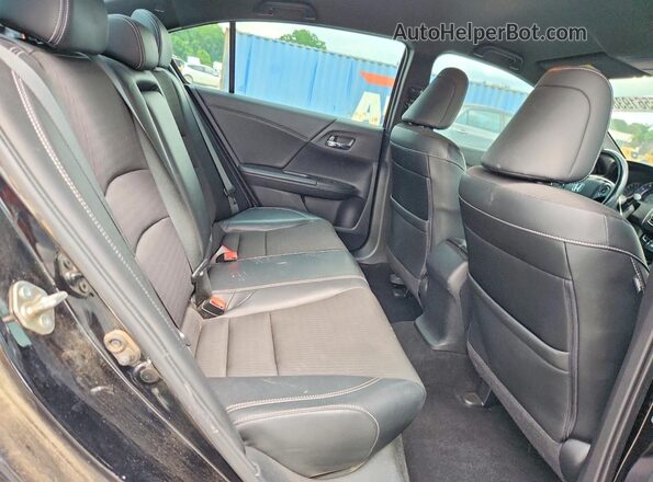 1HGCR2F56GA098085 2016 HONDA ACCORD Black Вид задніх сидінь