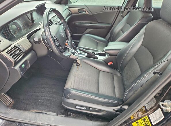 1HGCR2F56GA098085 2016 HONDA ACCORD Black Вид салону спереду