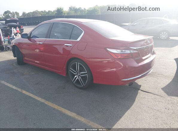 1HGCR2F56GA102832 2016 HONDA ACCORD Красный Задняя левая четверть