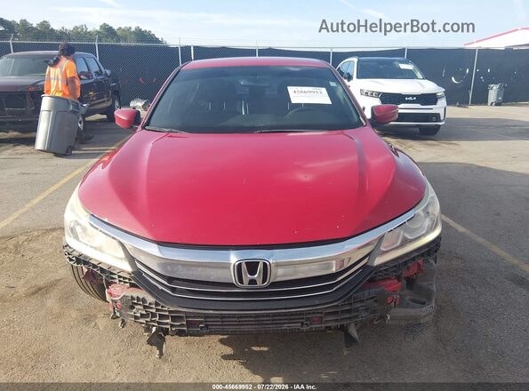 1HGCR2F56GA102832 2016 HONDA ACCORD Красный Вид задней части салона
