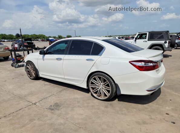 1HGCR2F56GA113877 2016 HONDA ACCORD White Rear left