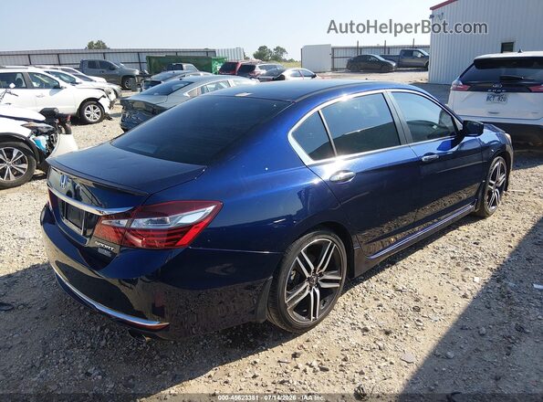 1HGCR2F56GA180706 2016 HONDA ACCORD Dark Blue Trasero derecho