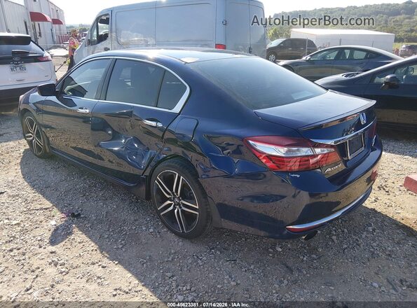 1HGCR2F56GA180706 2016 HONDA ACCORD Dark Blue Trasero izquierdo
