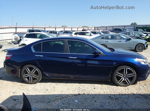 1HGCR2F56GA180706 2016 HONDA ACCORD Dark Blue Vista interior trasera