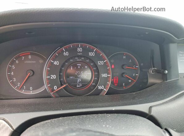 1HGCR2F56GA185467 2016 HONDA ACCORD White Widok zestawu wskaźników