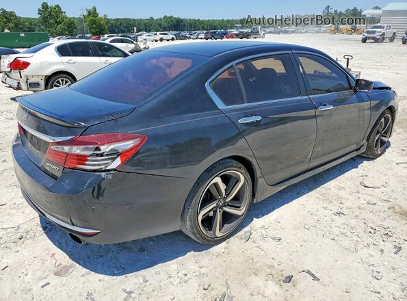 1HGCR2F56HA007348 2017 HONDA ACCORD Черный Задняя правая четверть