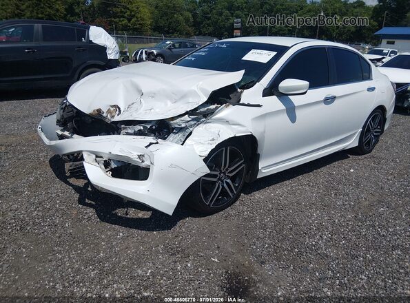 1HGCR2F56HA106039 2017 HONDA ACCORD Белый Передняя левая четверть