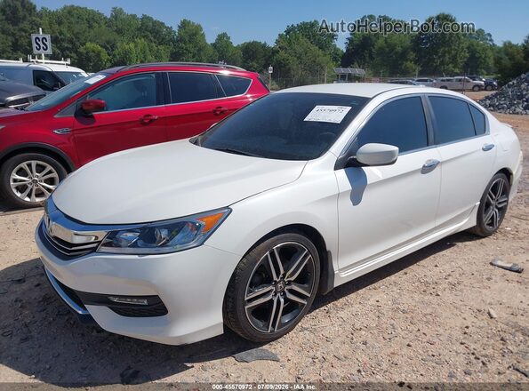 1HGCR2F56HA160845 2017 HONDA ACCORD White Vista tres cuartos delantera izquierda