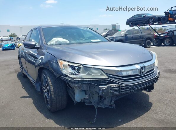 1HGCR2F56HA176950 2017 HONDA ACCORD Gray Вид спереду