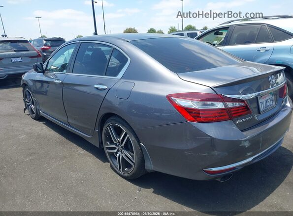 1HGCR2F56HA176950 2017 HONDA ACCORD Gray Задня ліва чверть