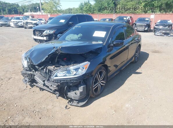 1HGCR2F56HA277471 2017 HONDA ACCORD Black წინა ხედი