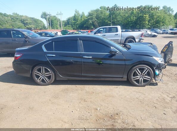 1HGCR2F56HA277471 2017 HONDA ACCORD Black უკანა სალონის ხედი
