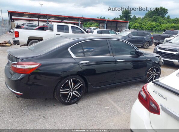 1HGCR2F57GA077701 2016 HONDA ACCORD Black Vista interior trasera
