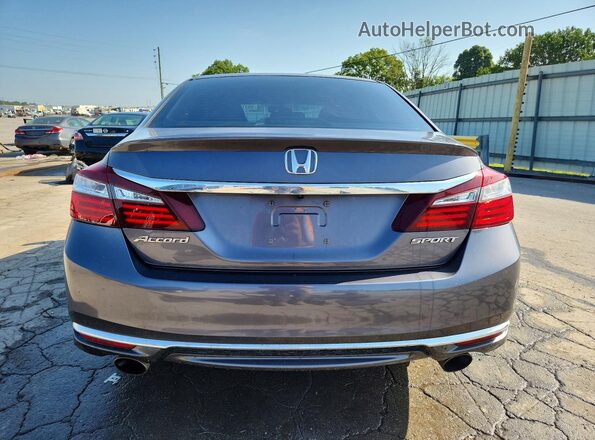 1HGCR2F57GA093297 2016 HONDA ACCORD Gray Հետևի տեսք